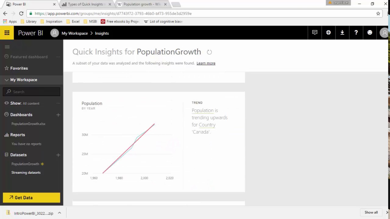 Quick Insights Power BI