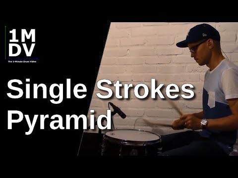 1MDV- The 1-Minute Drum Video #10 : Single Strokes Pyramid