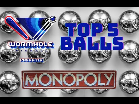 Top 5 Balls - Stern's Monopoly Pinball #retroarcade #highlights