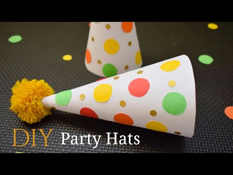 DIY New Year Party Hats | Party Hats with Paper | DIY Confetti Party Hats | New Year Party Ideas