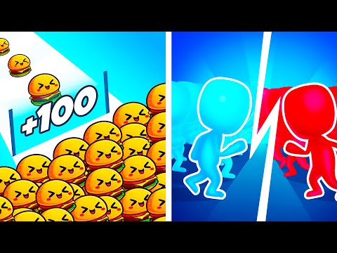 Food Run VS Count Master 🍔⚡ All Levels Max Update Walkthrough Mobile NEW Gameplay Q8RX