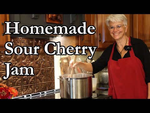 Making Sour Cherry Jam with Cherries from the Farm