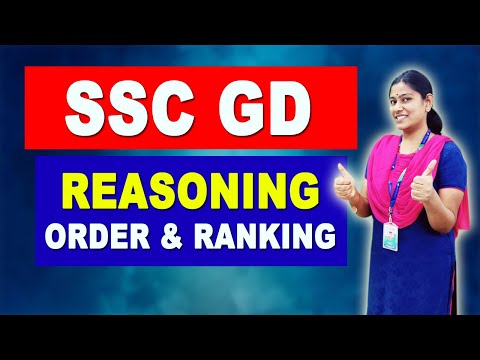 SSC GD - Reasoning : Order and Ranking Online Class | SSC Reasoning Important Questions