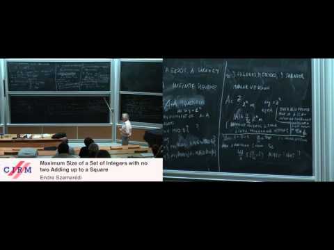 Endre Szemerédi: Maximum size of a set of integers