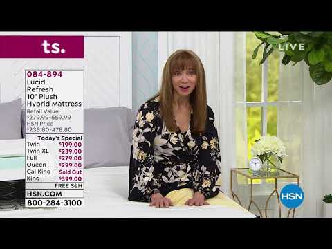 Lucid Refresh 10" Plush Twin Hybrid Mattress