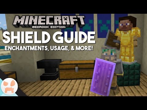wattles - SHIELD GUIDE! - Enchantments, Uses, & more | Minecraft Bedrock 1.10