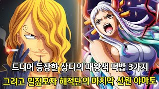 [원피스 분석]드디어 등장한 상디의 패왕색떡밥 3가지 그리고 밀짚모자 해적단의 마지막 선원 야마토
