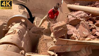 Big Rock Jaw Crusher Machine in Action | Powerful Stone Crushing ASMR Sounds