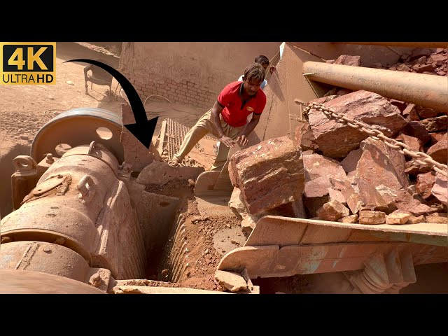 Big Rock Jaw Crusher Machine in Action | Powerful Stone Crushing ASMR Sounds