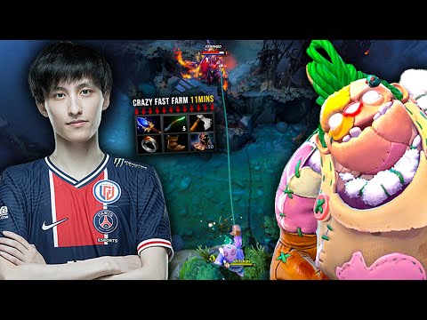 Ame Is Practicing Pudge Carry For TI - Crazy Fast Farm 11 Mins Hood of Defiance + Aghanim's Scepter