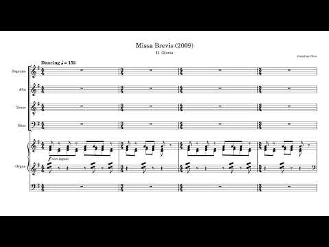 Missa Brevis: II. Gloria - Jonathan Dove - Score Video