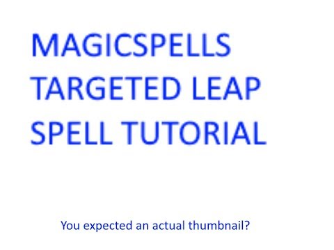 Minecraft | Magc-Spells Tutorial | Targeted-Leap Spell