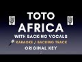Toto - Africa | Karaoke With Backing Vocals (Original Key)