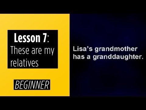 Beginner Levels Lesson 7 These are my relatives