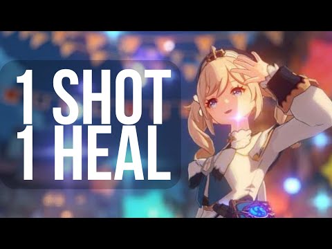 Lvl 70 Barbara heals more HP than Statue in 1 shot - Genshin Impact