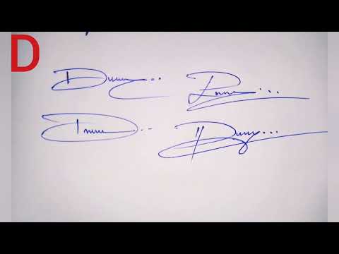 How to sign🖊️"D" letter signature?#calligraphylattering #tutorialvideo#music #Art & signature video 