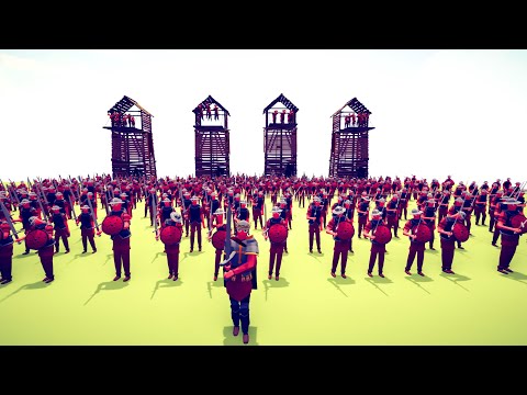CAN 100x MEDIEVAL ARMY CAPTURE ENEMY FORT? - Totally Accurate Battle Simulator TABS
