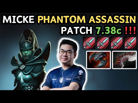 🔥 Liquid.Micke PHANTOM ASSASSIN Safelane Carry Gameplay Patch 7.38c 🔥 Micke Perspective - Dota 2 Pro