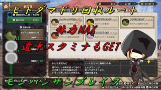 【MHRsb】体力MAXにしつつスタミナも稼いでいくヒトダマドリ回収ルート全マップの紹介【モンハンサンブレイク】