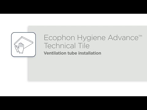 Wycinanie otworu na wentylację w płycie technicznej Ecophon Hygiene Advance ™
