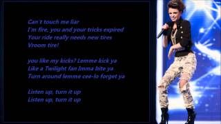 Cher Lloyd - Playa Boi /\ Lyrics On A Screen