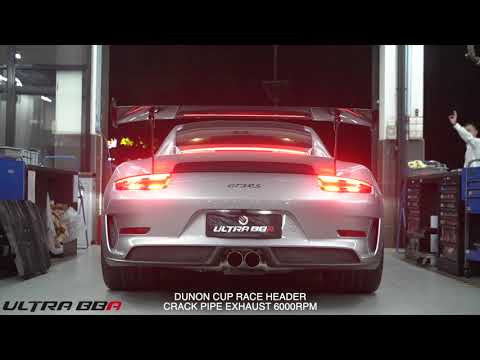 Porsche 991 2 GT3RS DUNON CUP RACE HEADER CRACK PIPE EXHAUST
