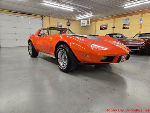 1976 Orange Corvette Stingray 4spd For Sale Video