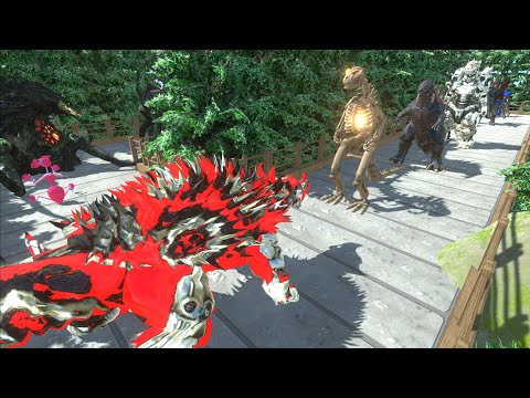 ANGUIRUS KIRYU BODY vs GHIDORAH  DEATH RUN - Animal Revolt Battle Simulator