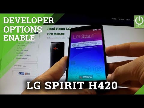 How to enter Developer Options LG Spirit H420  - enable USB Debugging