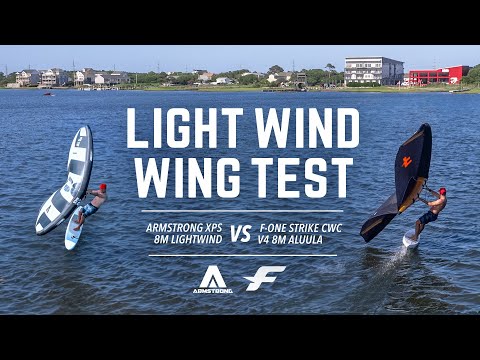 Light Wind Wing Test: Armstrong XPS 8m Lightwind VS F-One Strike CWC V4 8m Aluula