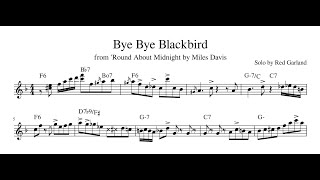 Bye Bye Blackbird (Red Garland's Solo from Miles Davis' 'Round About Midnight)