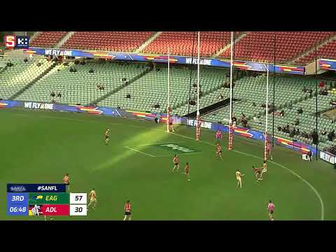 Rd 10 Hostplus SANFL Snapshot - Eagles' Luke McKay with a tight snap on left