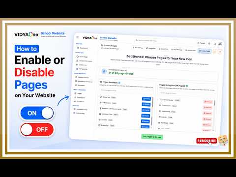 Enable or Disable Pages on Your Website