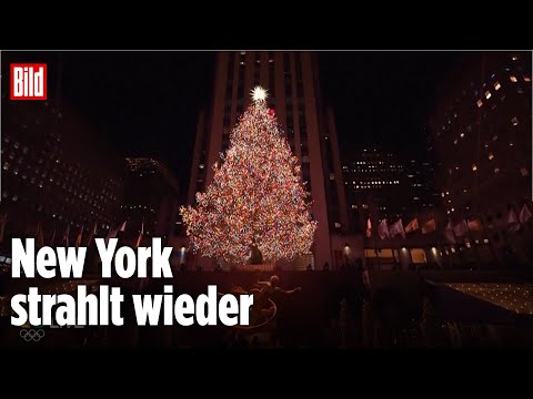 NEW YORK: Weihnachtsbaum vor dem Rockefeller Center eingeweiht