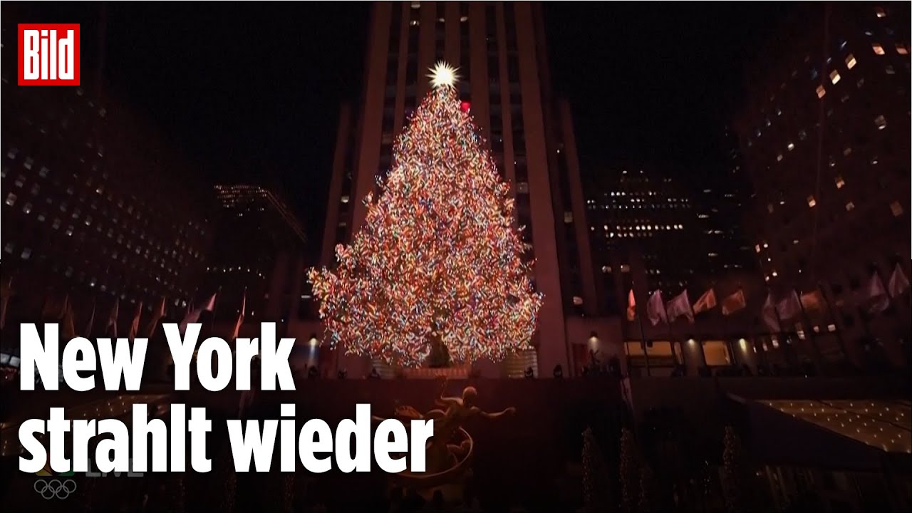 NEW YORK: Weihnachtsbaum vor dem Rockefeller Center eingeweiht