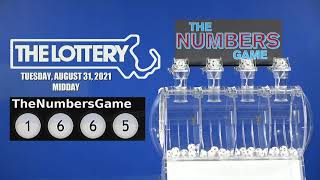 Midday Numbers Game Drawing: Tuesday, August 31, 2021