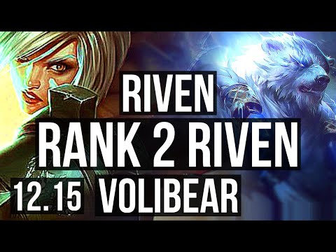 RIVEN vs VOLI (TOP) | Rank 2 Riven, 12/3/8 | NA Challenger | 12.15