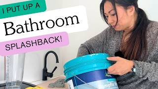 I Tiled My Bathroom Splashback Myself 😱✨ Beginner Budget DIY!