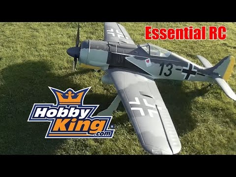 ESSENTIAL RC FLIGHT TEST: HobbyKing GIANT RC 1.6 ELECTRIC FW-190 WARBIRD (ESS-AIR Sound System)