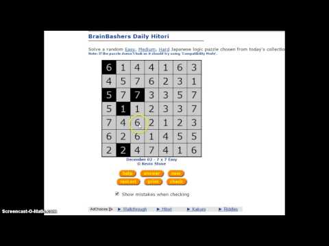 How to Solve a hitori puzzle