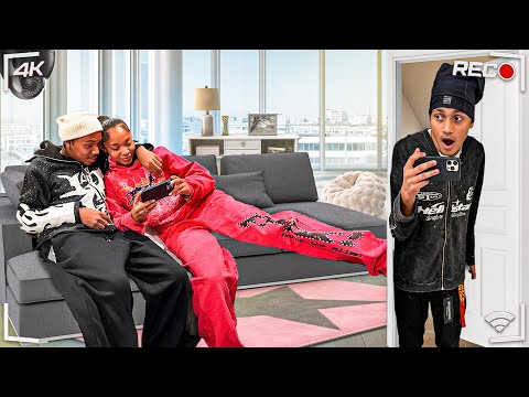 I SET UP A HIDDEN CAMERA ON MYA AND MYKEL....👀