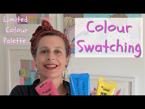 Colour Swatching-Limited Colour Palette-Magenta-Yellow-Cerulean-Colour studies-Sgraffito