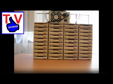 Floppy disk music - Pirates of the Caribbean on 40 floppy drives - Fluch der Karibik Floppy Version