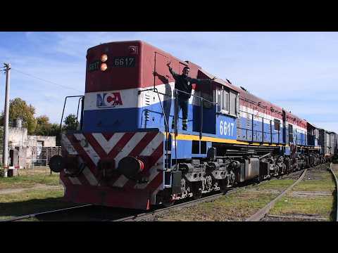 [4K] Variado y colorido tren cargado de NCA con destino a Rosario pasando por Marcos Juárez!!!!!!