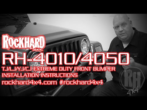 RH 4010/11/50 - Jeep CJ/YJ/TJ/LJ Wrangler Extreme Front Bumper - Install Instructions Rock Hard 4x4