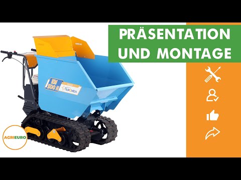 Produkt- und Montagevideo EuroMech EM500H - Raupentransporter - Ausziehbare Mulde
