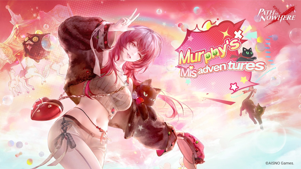 Frame from the official Path to Nowhere trailer for Murphy's Misadventures, the event that runs July 10 to August 7, 2026 and ends the day Pale Blue Firmament begins.