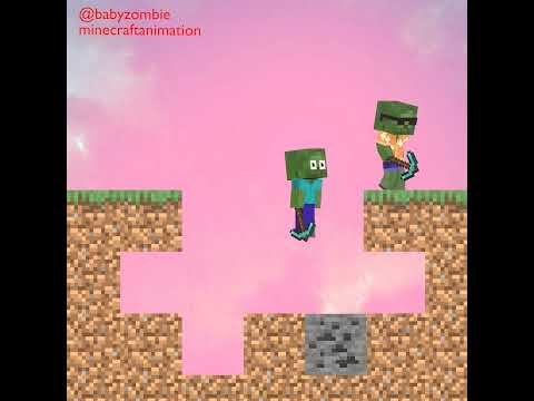 Baby zombie And Bad Zombie Gangster Go to Mining  #minecraft #shorts