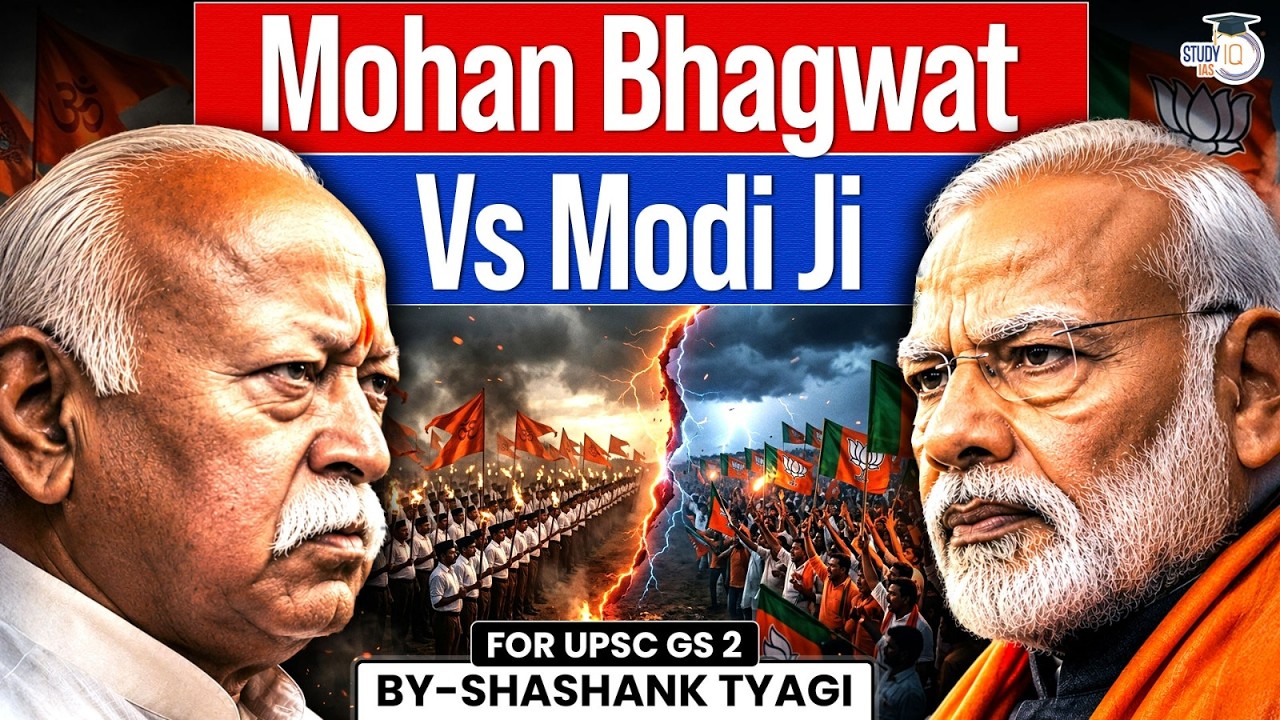 RSS vs BJP: Who Really Controls Indian Politics? | Mohan Bhagwat | UPSC | StudyIQ