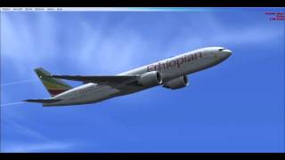 Part 1 *** B777 ET to Cancun MEXICO  .....ROUGH Take Off